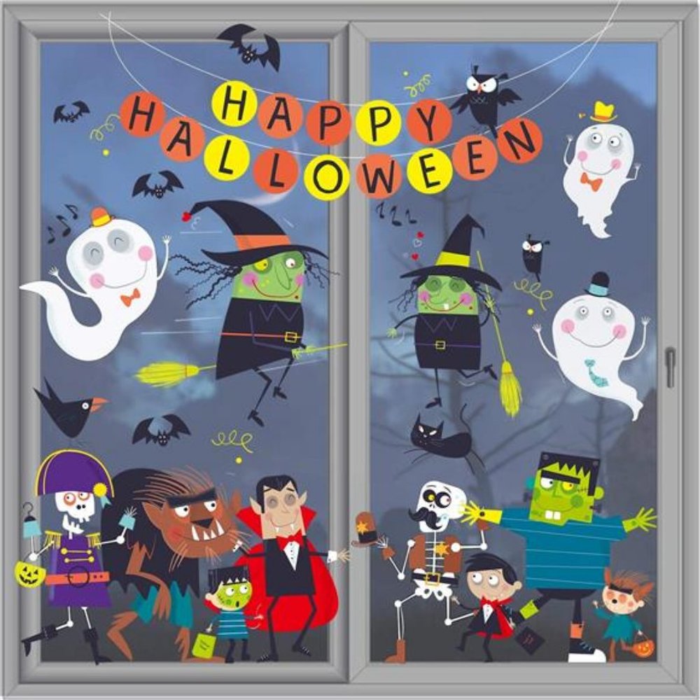 *NEW* 96 Pieces Halloween Party Decoration Decals Window Glass Stickers